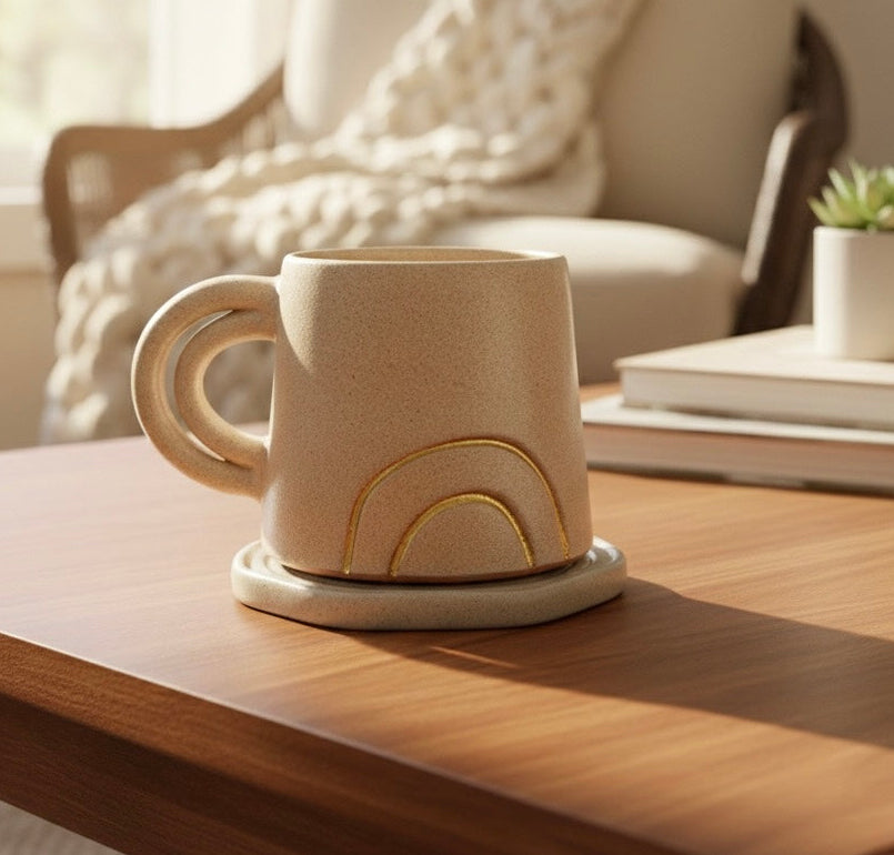 “Halo” mug + “Ripple” coaster